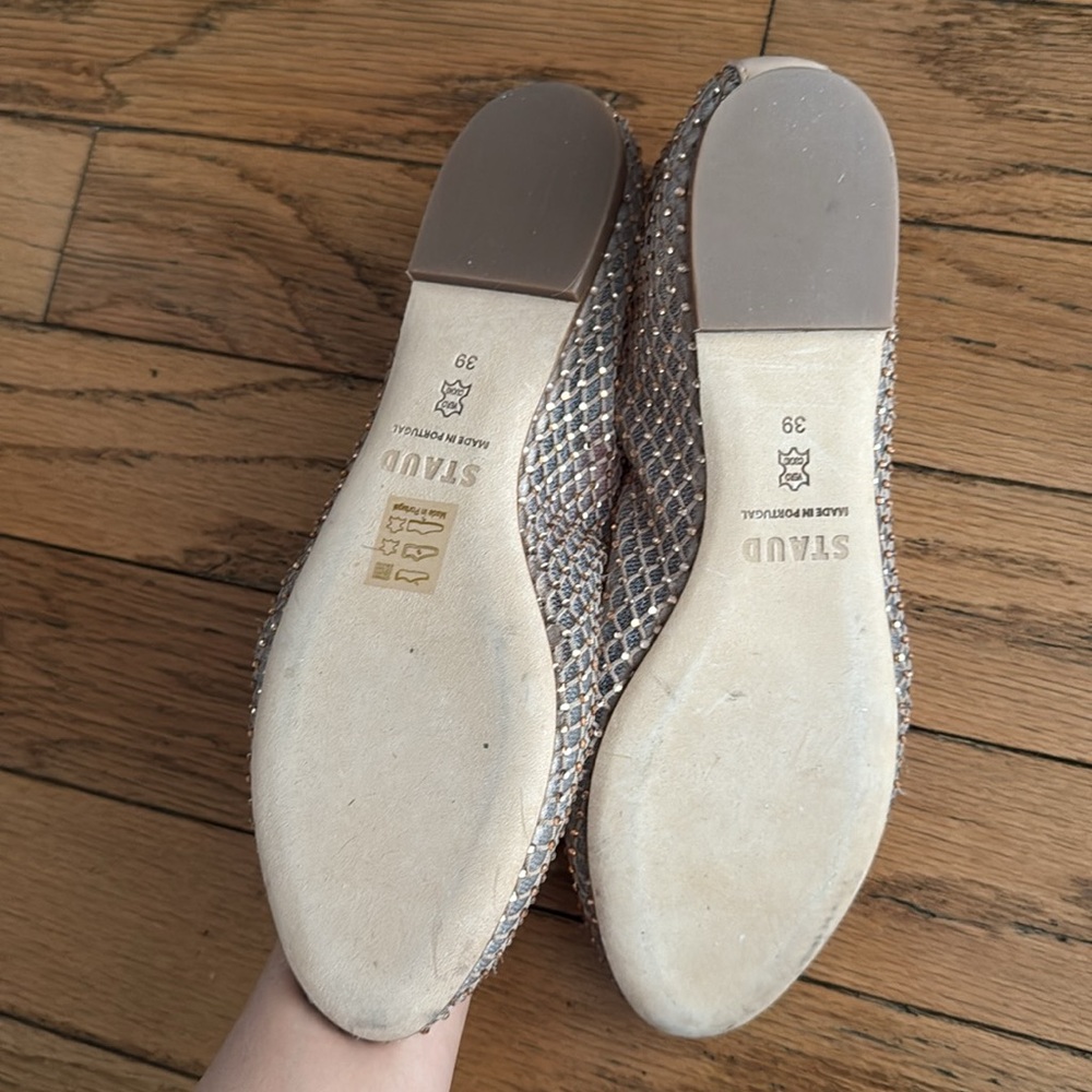 Brand new STAUD champagne crystal ballet flats - Picture 4 of 4